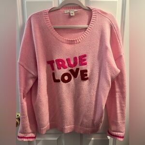 Lilly Pulitzer Pink 'True Love' Sweater sz XL